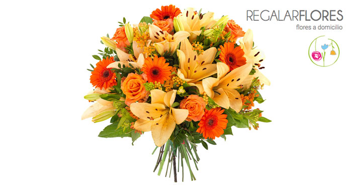 ¡Sorprende a esa persona especial! Regala 1 Ramo de Flores Orange + Tarjeta Dedicatoria