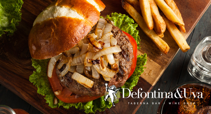 ¡Deliciosa experiencia! 2 Hamburguesas Gourmet + 2 Bebidas + 2 Postres en Defontina & Uva