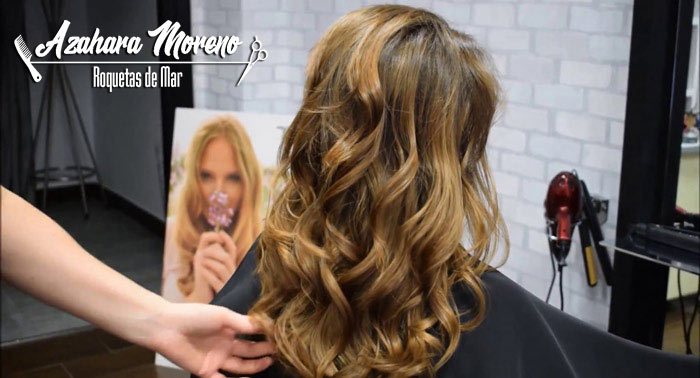 ¡Look natural! Mechas Balayage + Hidratación + Peinado en Peluquería Azahara Moreno