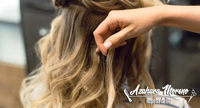 ¡Look natural! Mechas Balayage + Hidratación + Peinado en Peluquería Azahara Moreno