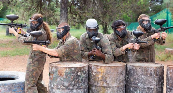 ¡¡A la batalla!! Paintball con todo el Material + 100 Bolas + Fotos + 3 Escenarios + Refresco