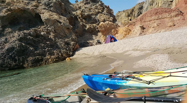 Ruta en Kayak de 2h por las Playas Vírgenes de Mojácar + Snorkel + Fotos