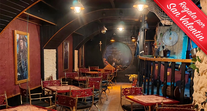 Restaurante Pirata Isla Tortuga: Cena de San Valentín con Espectáculo en Rest. Isla Tortuga