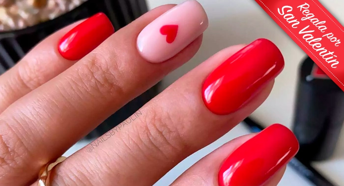 Manicura San Valentín con Esmaltado Permanente + Masaje de Manos en Azahara Moreno