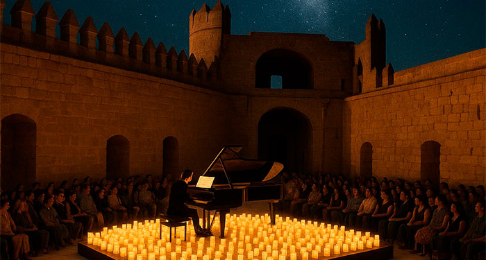 Concierto de David Gómez con 1 Piano & 200 Velas en La Alcazaba 
