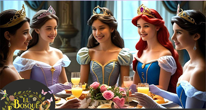 Brunch con las Princesas en el Restaurante El Bosque Encantado, Inspirado en Disney
