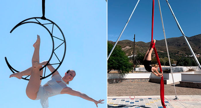 Una experiencia única: Bono de 8 clases de aéreos con telas, aro y trapecio