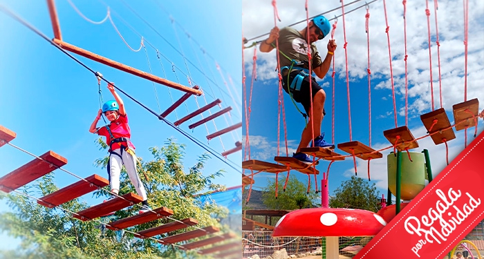 Planazo en familia: Entradas al parque multiaventura Murapark + Tirolina Ilimitada + Coche Ovni
