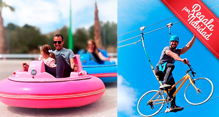 Planazo en familia: Entradas al parque multiaventura Murapark + Tirolina Ilimitada + Coche Ovni