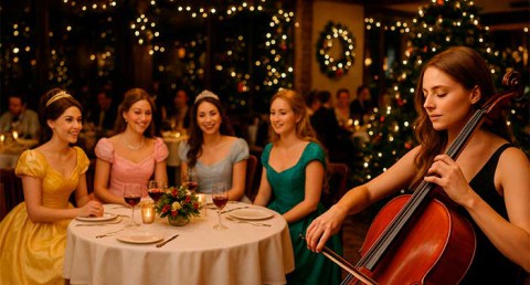 Cena de Navidad, Encuentro con las Princesas y Concierto de Chelo de Canciones Disney 