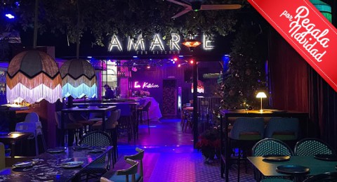 Amarte Fun Kitchen: Exquisito Menú para 2 en pleno centro de Almerimar, frente a la playa