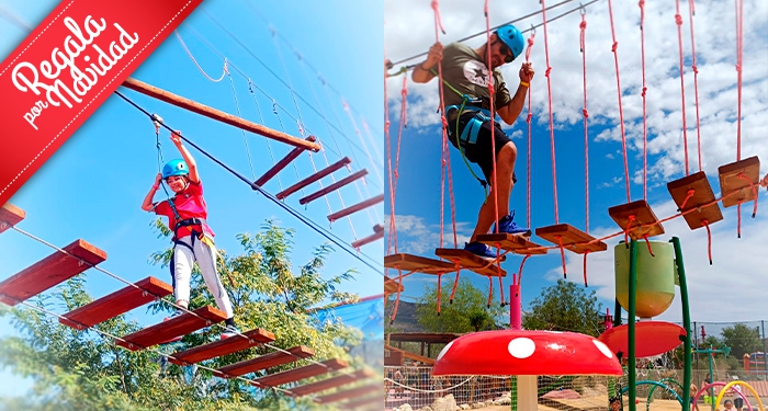 Planazo en familia: Entradas al parque multiaventura Murapark + Tirolina Ilimitada + Coche Ovni