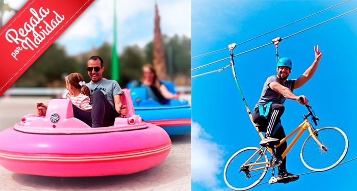 Planazo en familia: Entradas al parque multiaventura Murapark + Tirolina Ilimitada + Coche Ovni
