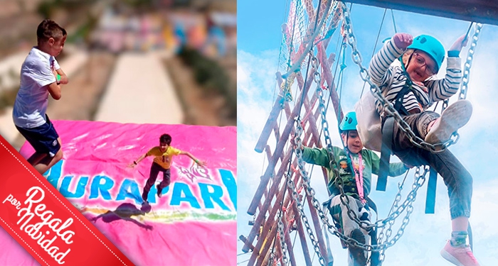 Planazo en familia: Entradas al parque multiaventura Murapark + Tirolina Ilimitada + Coche Ovni
