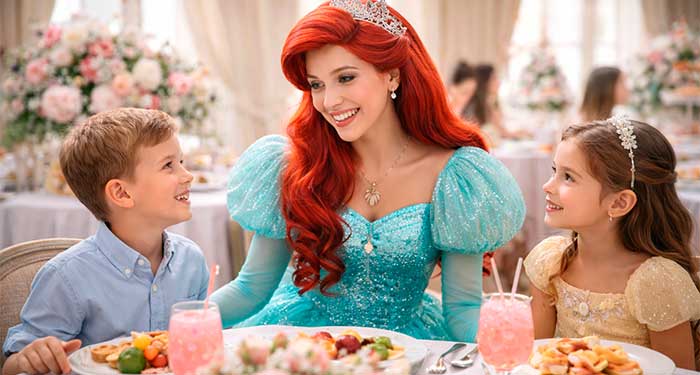 Almuerzo con La Sirenita y Cantante en Directo en el Bosque Encantado