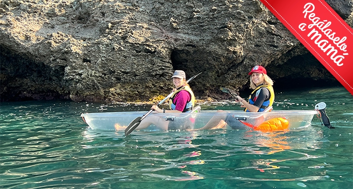 Ruta en Kayak Transparente por Cabo de Gata + Snorkel + Agua + Cerveza o Refresco + Fotos
