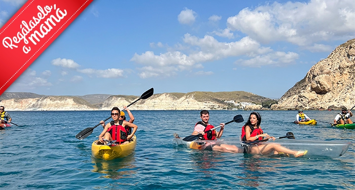 Ruta en Kayak Transparente por Cabo de Gata + Snorkel + Agua + Cerveza o Refresco + Fotos