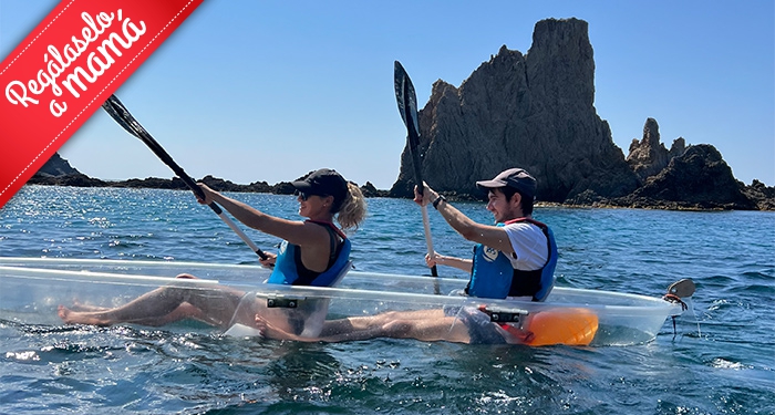 Ruta en Kayak Transparente por Cabo de Gata + Snorkel + Agua + Cerveza o Refresco + Fotos